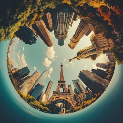 World Landmarks from Below