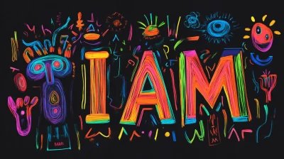 Fluorescent I AM Logo