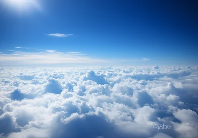 Sky View from Airplane