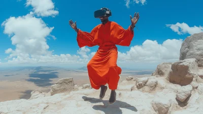 Masai Jumping with VR Headset