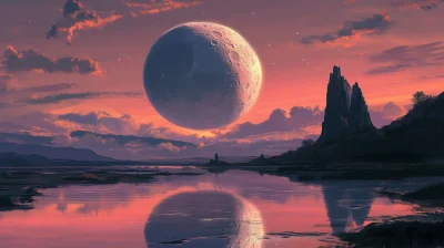 Mystical Moonlit Landscape