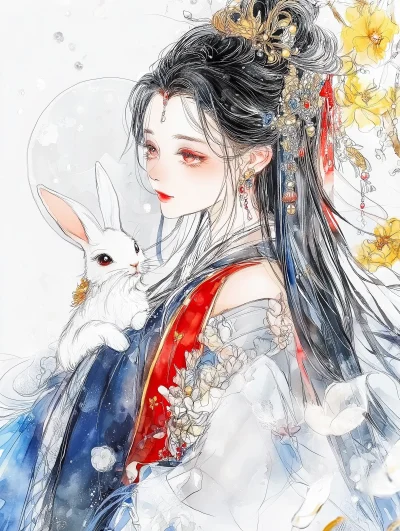 Chang’e and Jade Rabbit in the Moon Palace