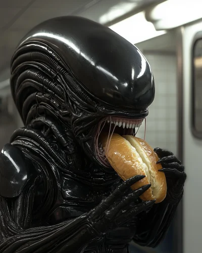 Xenomorph at Greggs