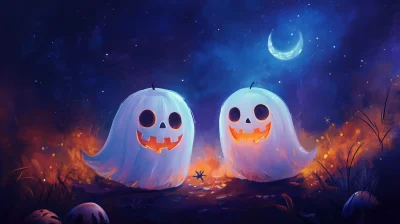 Cute Halloween Ghosts