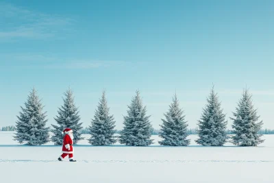 Santa Claus in the Snow