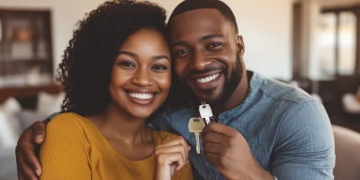 Happy Couple with New Home Keys