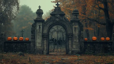 Creepy Cemetery Gate