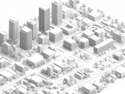 Clay Style Isometric Cityscape