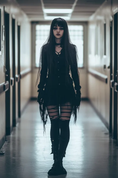 Goth High School Student