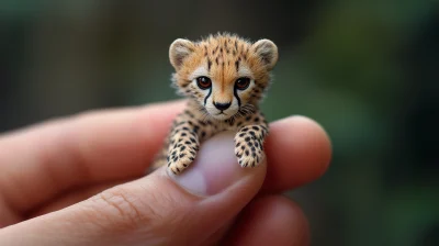 Tiny Cheetah in Hands