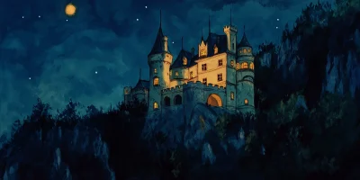 Magical Castle at Night