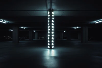 Illuminated Parking Garage