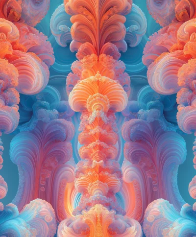 Symmetrical Fractal Fantasy Art