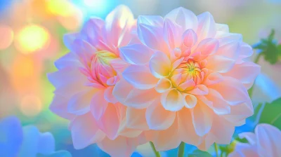 Psychedelic Dahlias