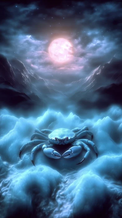 Crab Under the Moonlight