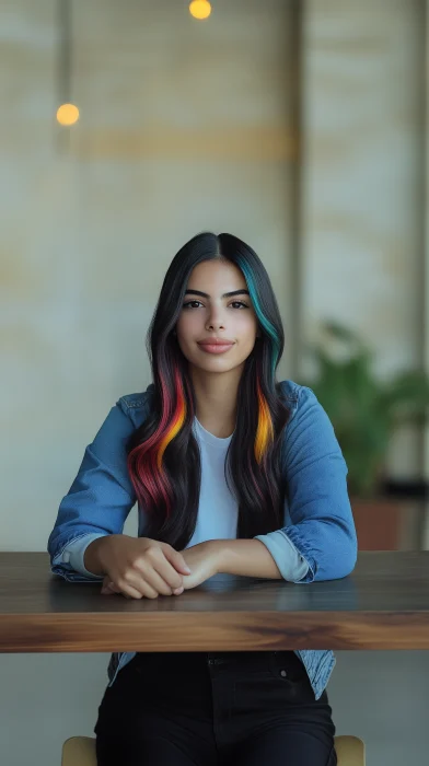 Brazilian Woman with Pastel Pink Tips