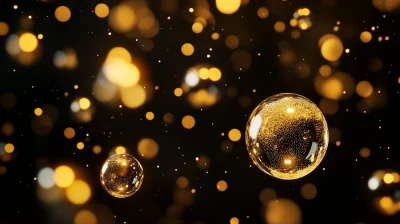 Abstract Champagne Bubbles