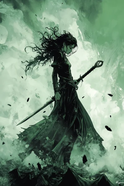 Young Girl with Sword Comic Book Covers