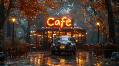 Cozy Autumn Café Scene