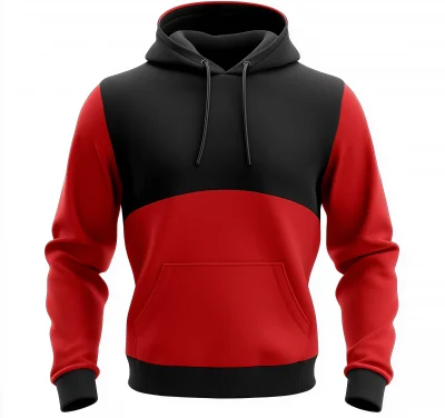 Red and Black Athletic Fit Hoodie