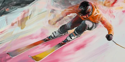 Olympic Skiing Portrait