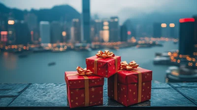 Happy Santa in Hong Kong