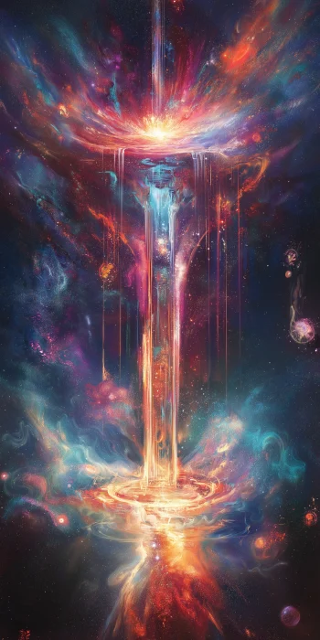 Galactic Celestial Waterfall