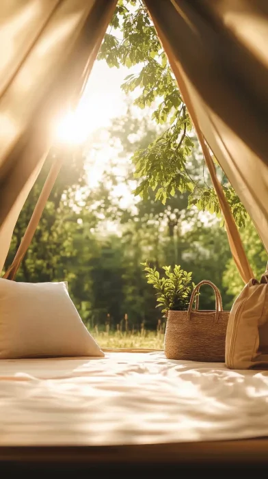 Peaceful Glamping Scene