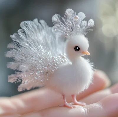 Tiny White Peacock