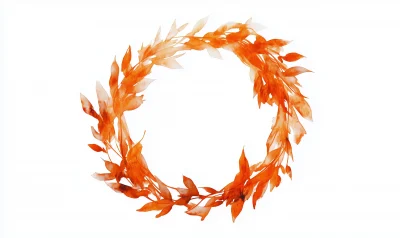 Monochromatic Orange Wreath