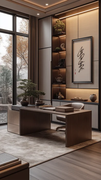 Luxurious Modern Chinese Study