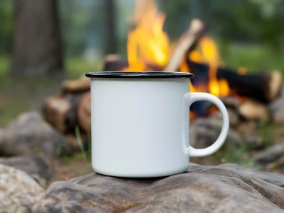 Campfire Mug in the Forest