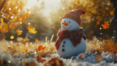 Autumn Snowman