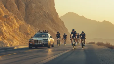 Cyclists at Jebel Jais