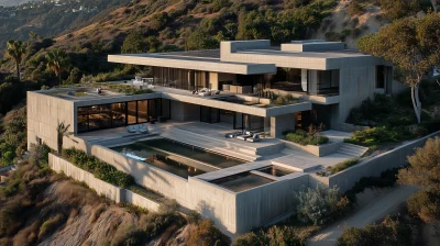 Aerial View of a Malibu Mansion