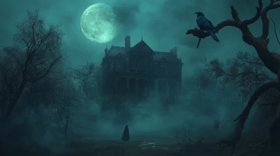 Haunting Moonlit Mansion