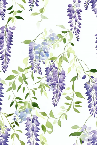 Floral Wisteria Watercolor