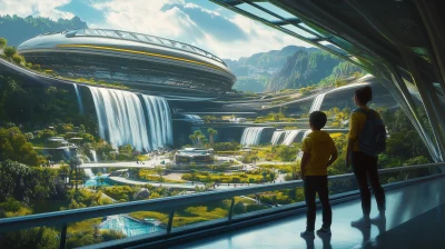 Futuristic Bridge Scene