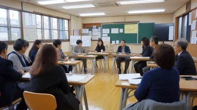 Teachers Meeting in Classroom