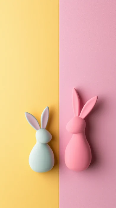 Colorful Rabbit Shape