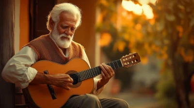 Old Man Playing Guitar