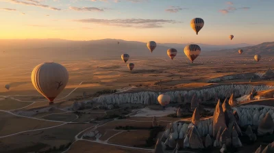 Sunset Over Ballooning Landscape