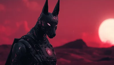 Robotic Anubis on Dark Planet