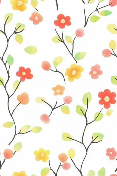 Cute Japanese Flower Pattern