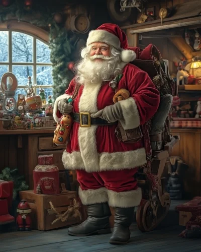 Santa Claus in Workshop