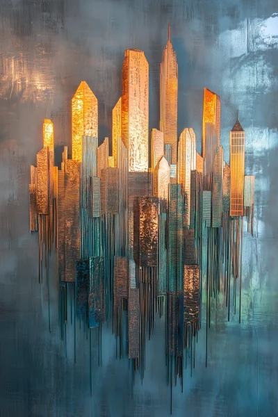 Abstract Skyline Art