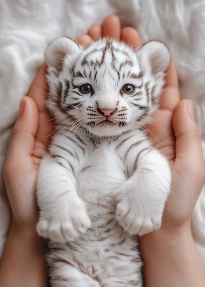 Adorable White Tiger