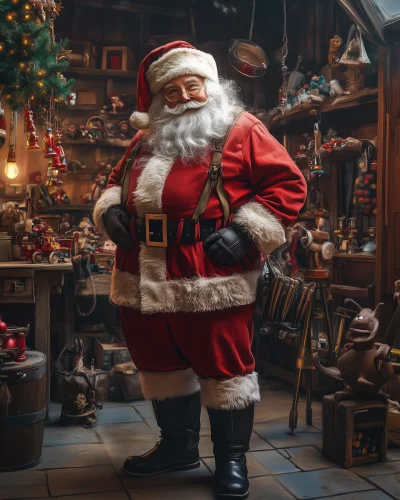 Santa Claus in Workshop