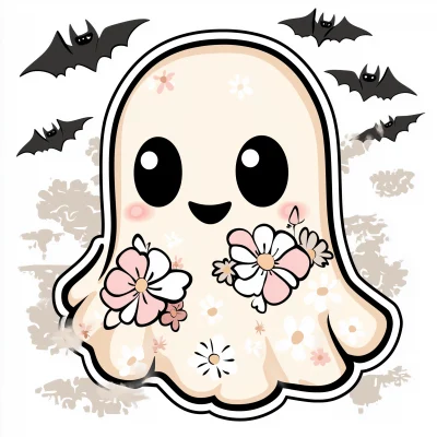 Cute Ghost Sticker