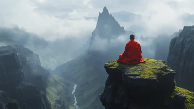 Tibetan Monk Meditating